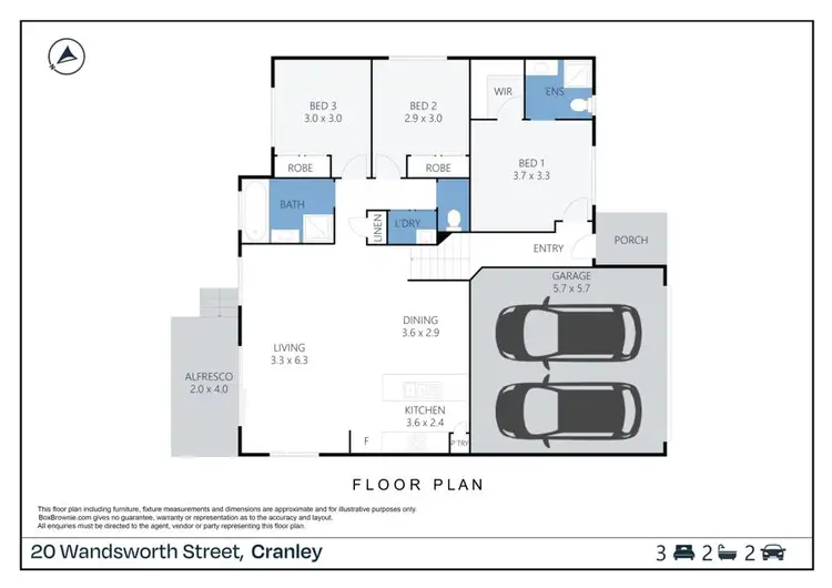 Floorplan of Homely house listing, 20 Wandsworth Street, Cranley QLD 4350