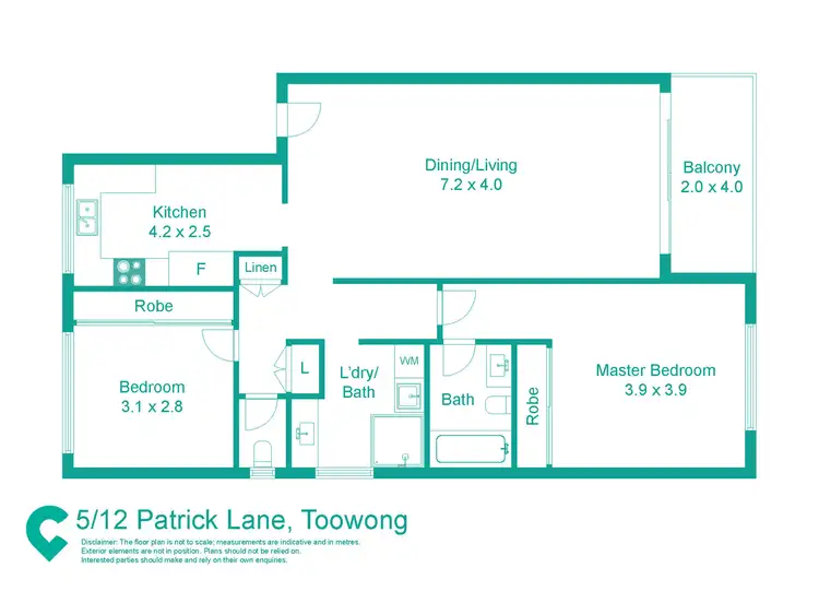 Floorplan of Homely apartment listing, 5/12 Patrick Lane, Toowong QLD 4066