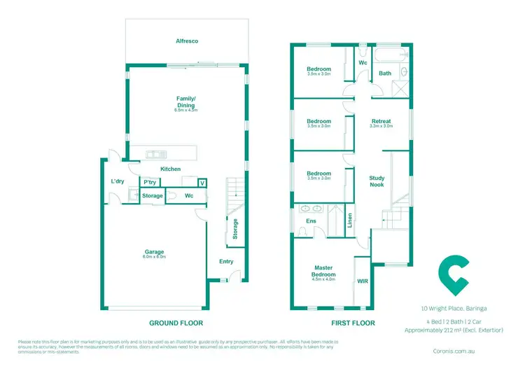 Floorplan of Homely house listing, 10 Wright Place, Baringa QLD 4551