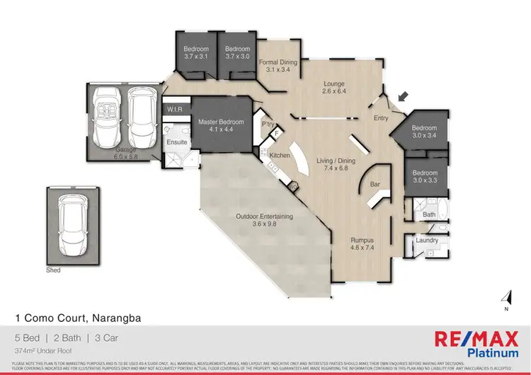 Floorplan of Homely house listing, 1 Como Court, Narangba QLD 4504