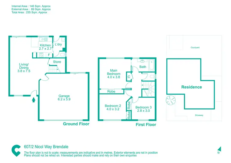 Floorplan of Homely townhouse listing, 607/2 Nicol Way, Brendale QLD 4500