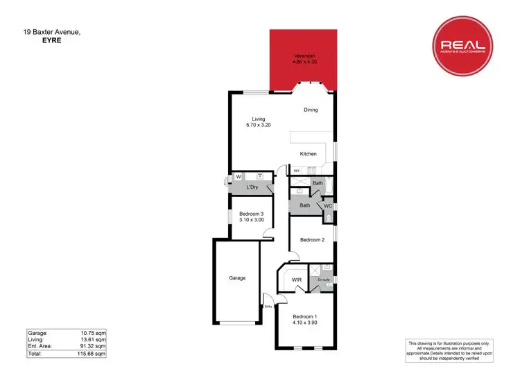 Floorplan of Homely house listing, 19 Baxter Avenue, Eyre SA 5121