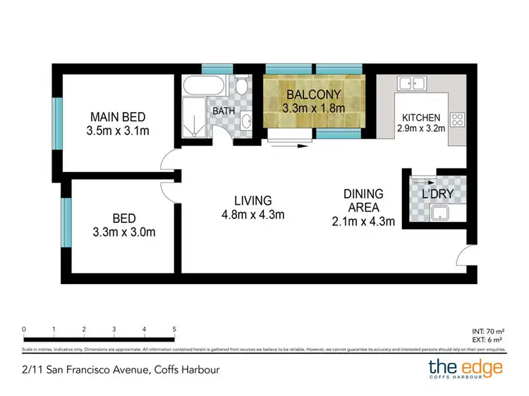 Floorplan of Homely unit listing, 2/11 San Francisco Avenue, Coffs Harbour NSW 2450