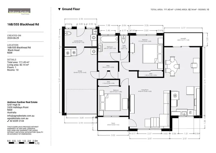 Floorplan of Homely villa listing, 16B/555 Blackhead Rd, Black Head NSW 2430