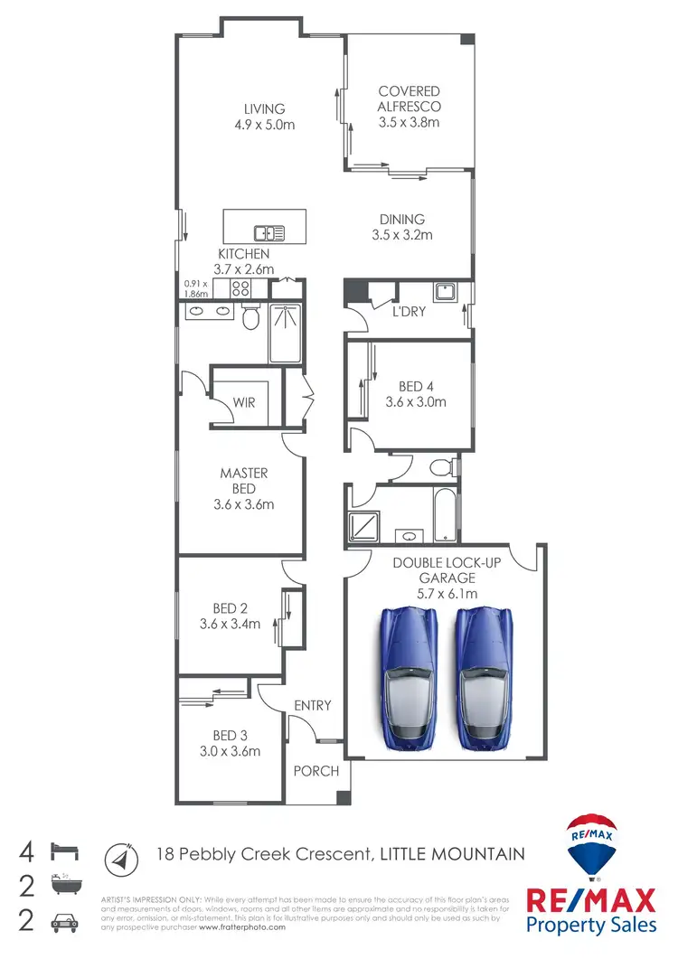 Floorplan of Homely house listing, 18 Pebbly Creek Crescent, Little Mountain QLD 4551