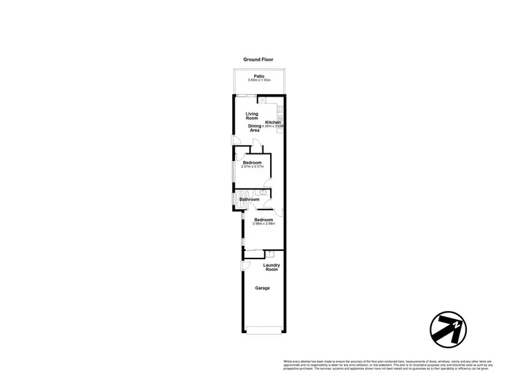 Floorplan of Homely semi-detached listing, 2/12 Morris Place, Burpengary East QLD 4505