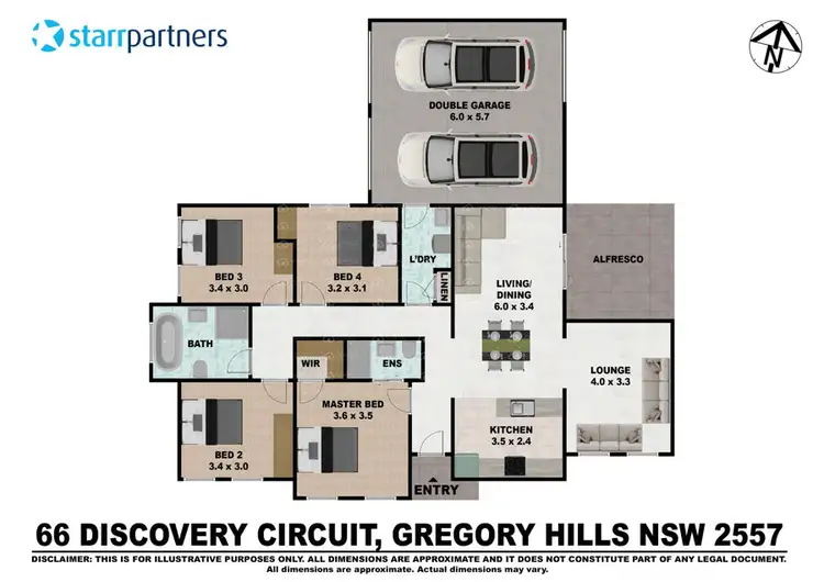 Floorplan of Homely house listing, 66 Discovery Cct, Gregory Hills NSW 2557