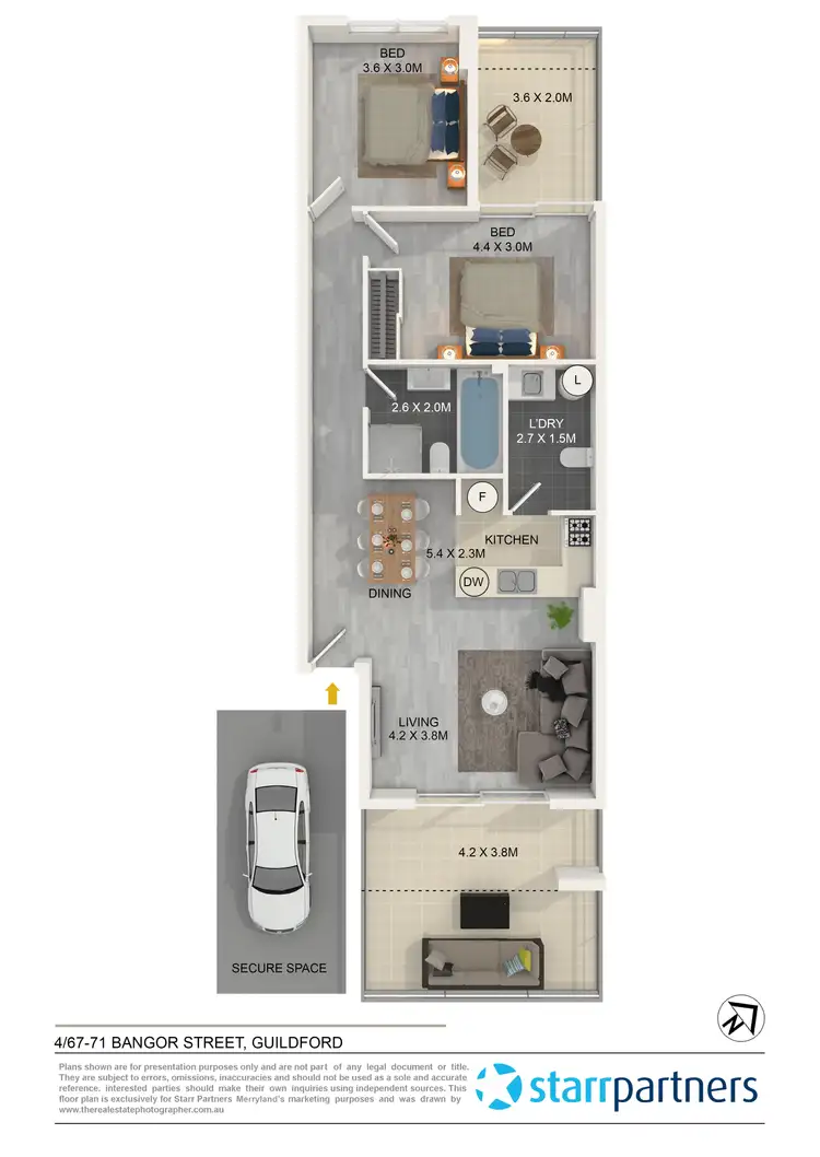 Floorplan of Homely unit listing, 4/67-71 Bangor Street, Guildford NSW 2161