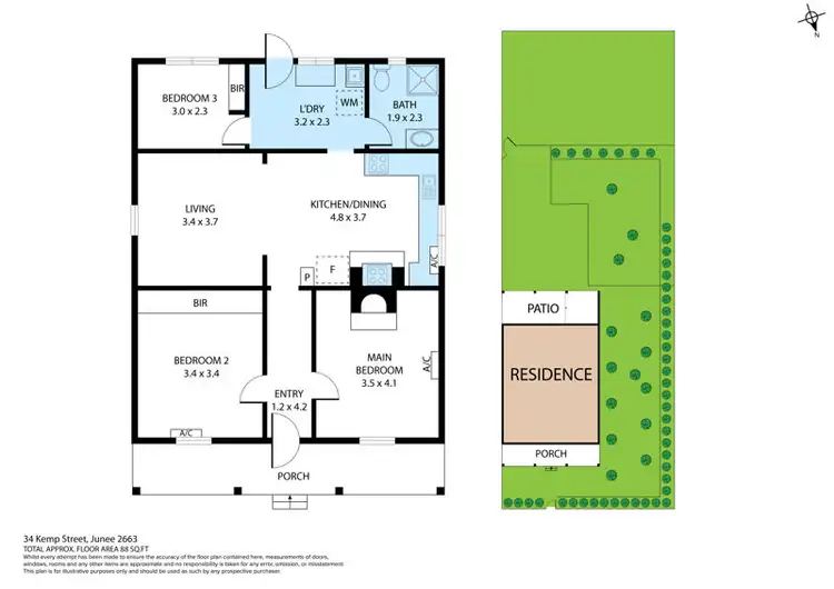 Floorplan of Homely house listing, 34 Kemp Sreet, Junee NSW 2663