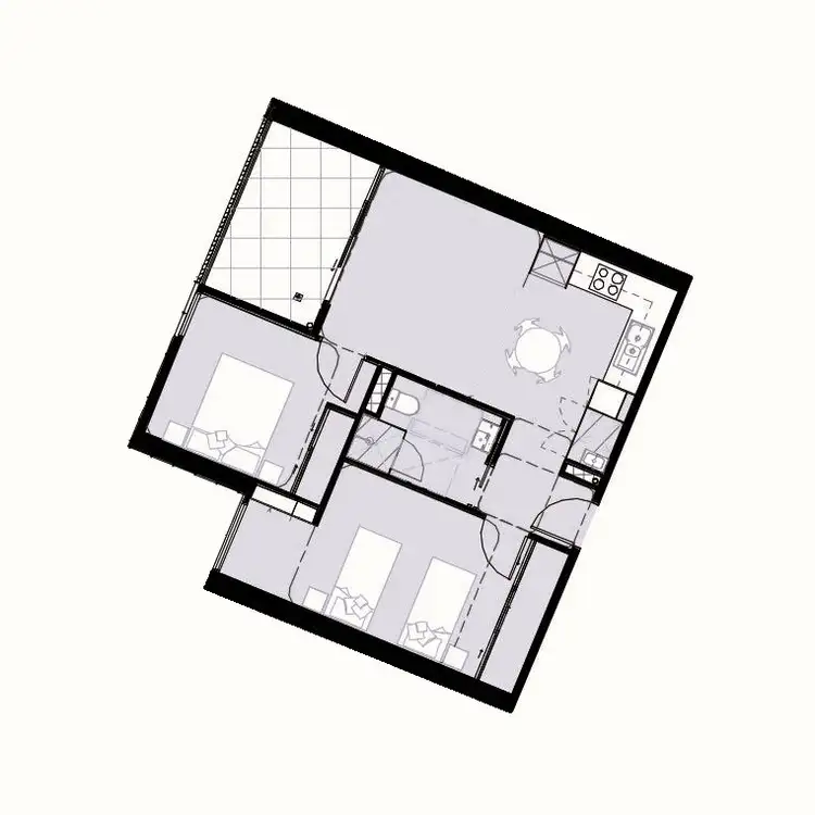 Floorplan of Homely apartment listing, 104/6 Bills Street, Hawthorn VIC 3122