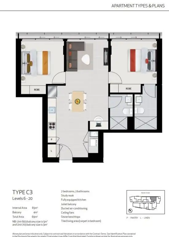 Floorplan of Homely apartment listing, 1203/10 Trinity Street, Fortitude Valley QLD 4006