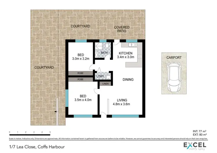 Floorplan of Homely unit listing, 1/7 Lea Close, Coffs Harbour NSW 2450