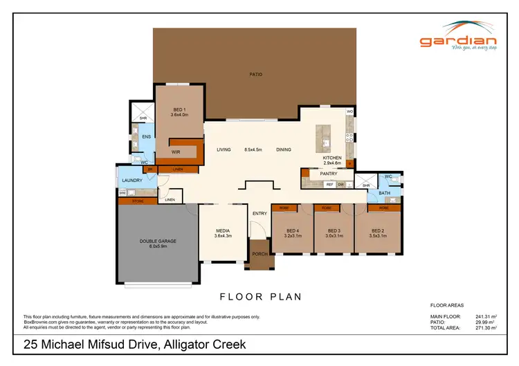 Floorplan of Homely house listing, 25 Michael Mifsud Drive, Alligator Creek QLD 4740