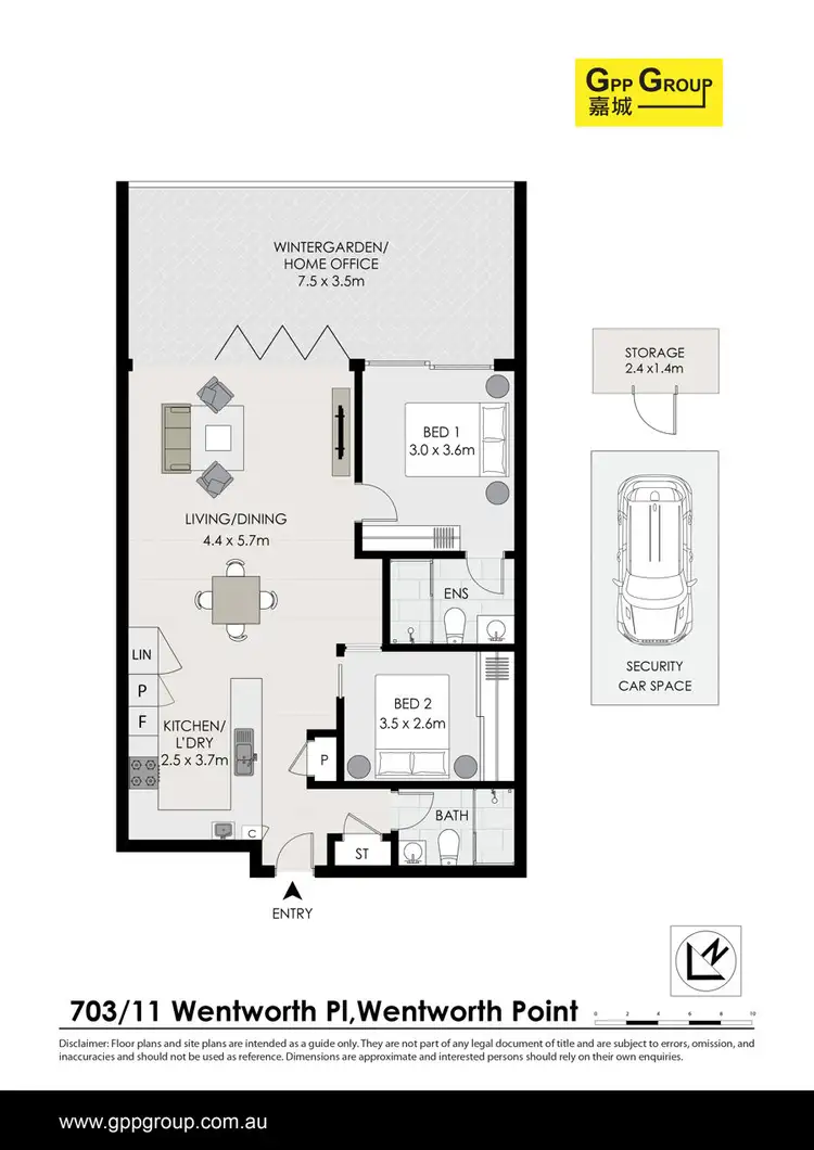 Floorplan of Homely apartment listing, 703/11 Wentworth Place, Wentworth Point NSW 2127