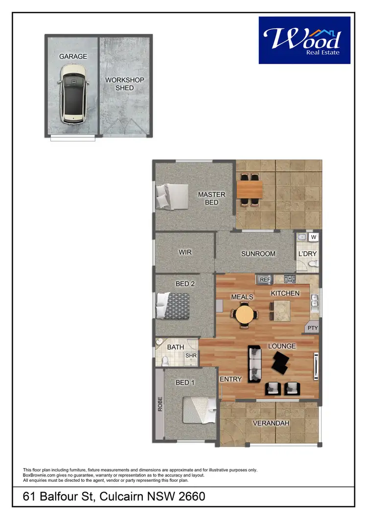Floorplan of Homely house listing, 61 Balfour St, Culcairn NSW 2660