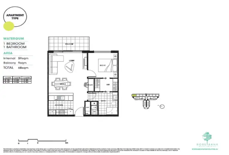 Floorplan of Homely apartment listing, B324/60 Autumn Terrace, Clayton South VIC 3169