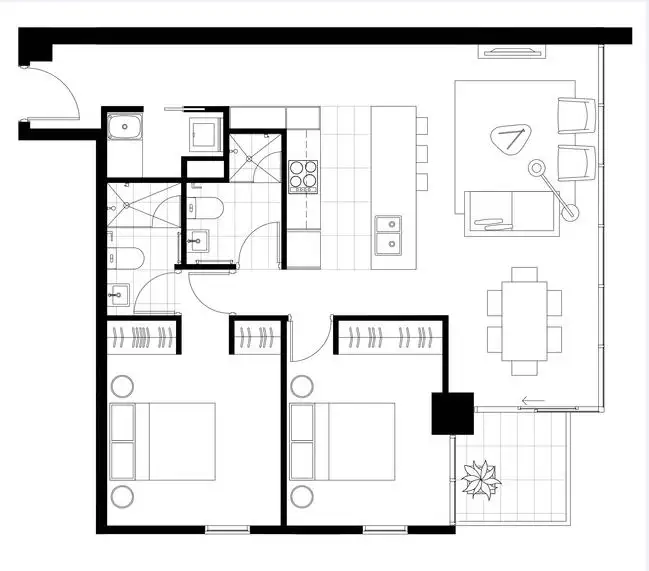 Floorplan of Homely apartment listing, 2708/45 Clarke Street, (2708/263 City), Southbank VIC 3006