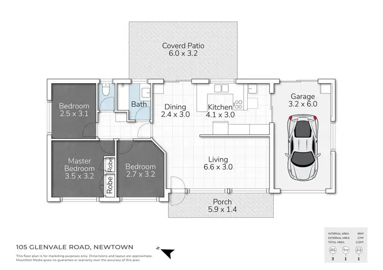 Floorplan of Homely house listing, 105 Glenvale Road, Newtown QLD 4350