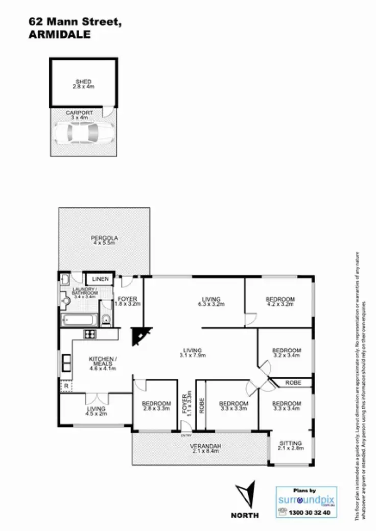 Floorplan of Homely house listing, 62 Mann Street, Armidale NSW 2350