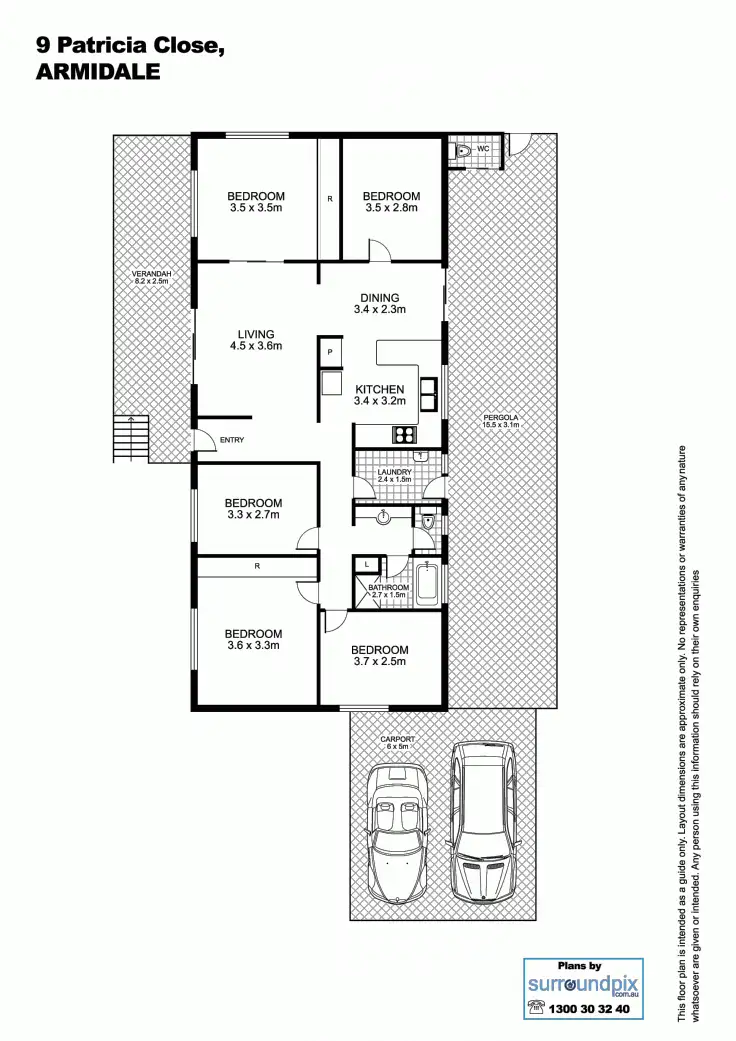 Floorplan of Homely house listing, 9 Patricia Close, Armidale NSW 2350