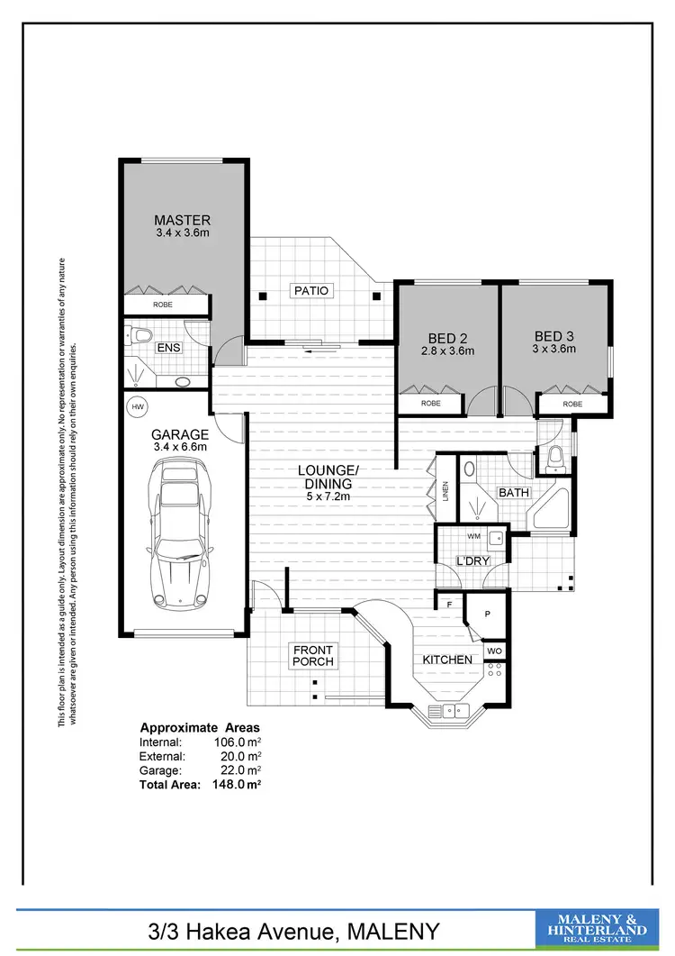 Floorplan of Homely house listing, 3/3 Hakea Avenue, Maleny QLD 4552
