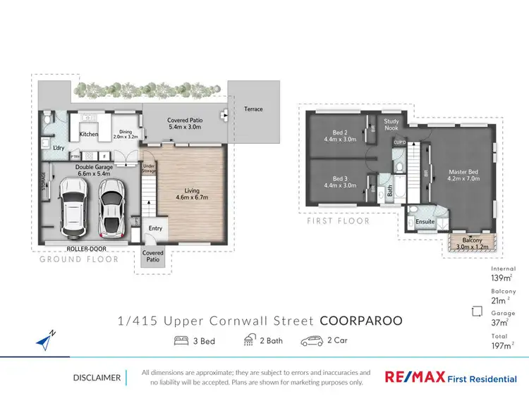 Floorplan of Homely townhouse listing, 1 / 415 Upper Cornwall Street, Coorparoo QLD 4151