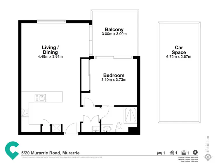 Floorplan of Homely unit listing, 5/20 Murarrie Road, Murarrie QLD 4172