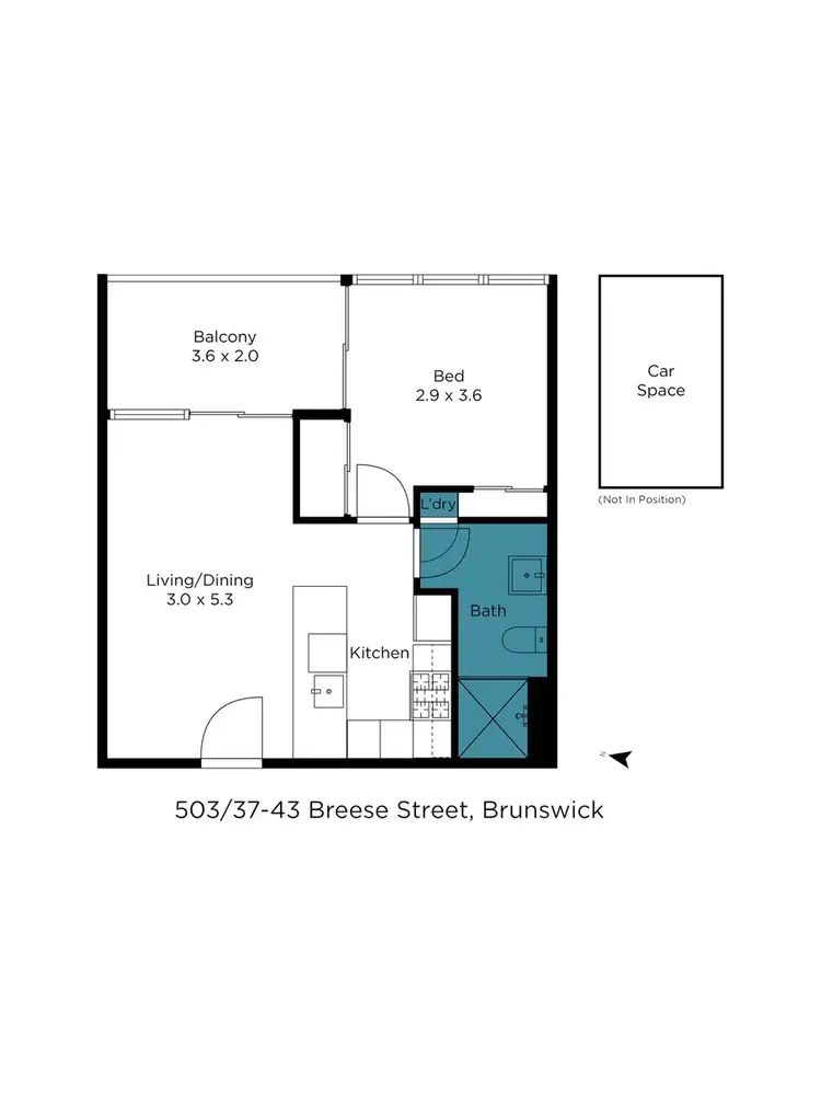 Floorplan of Homely apartment listing, 503/37-43 Breese Street, Brunswick VIC 3056