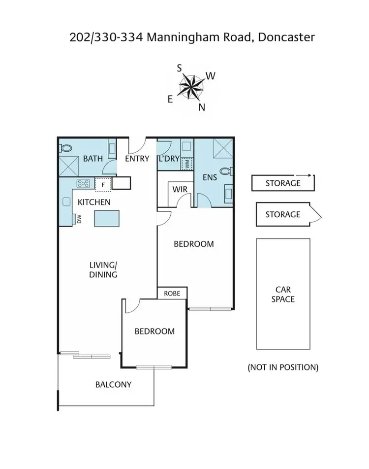 Floorplan of Homely apartment listing, 202/330 Manningham Road, Doncaster VIC 3108