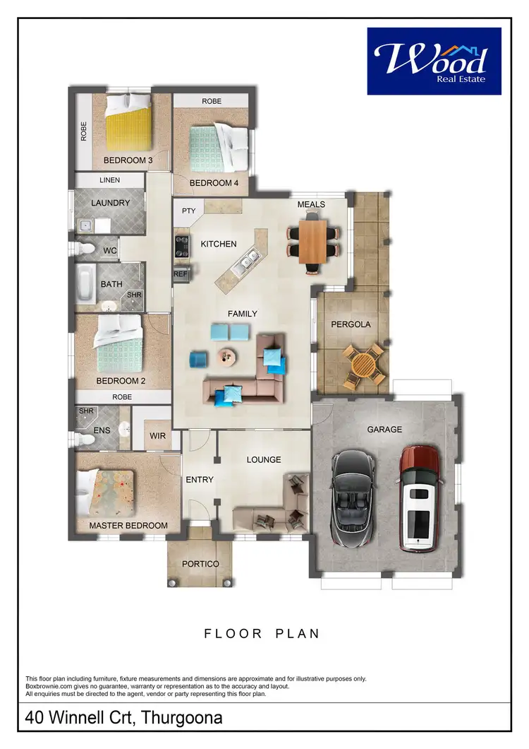 Floorplan of Homely house listing, 40 Winnell Crt, Thurgoona NSW 2640