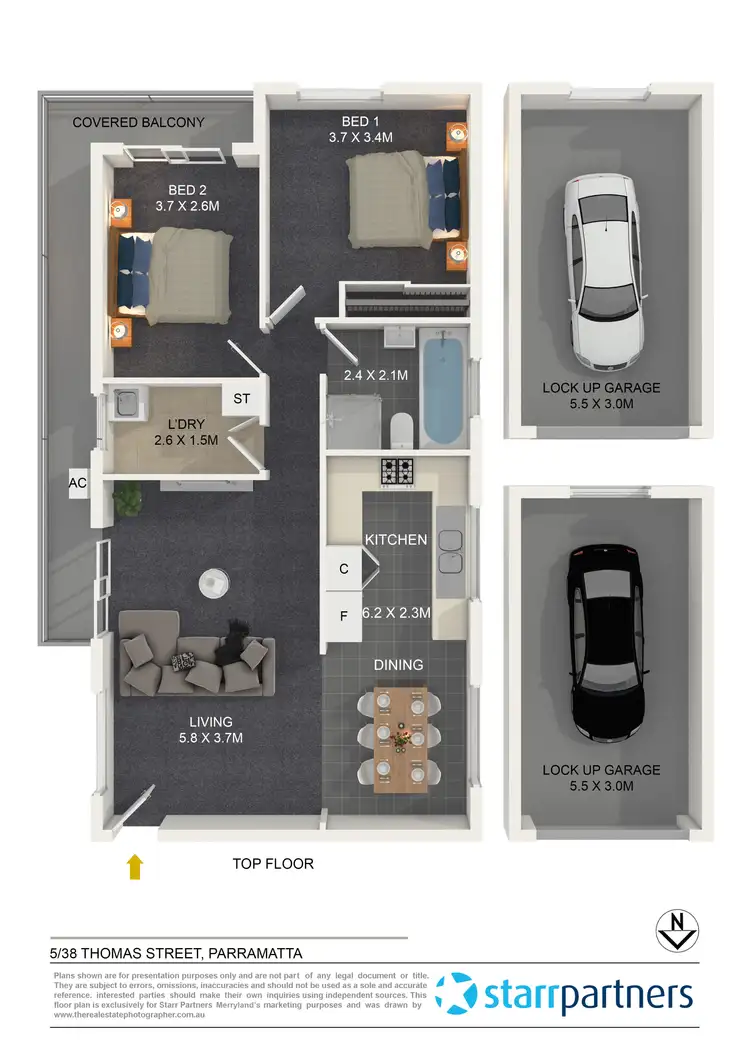 Floorplan of Homely unit listing, 5/38 Thomas Street, Parramatta NSW 2150