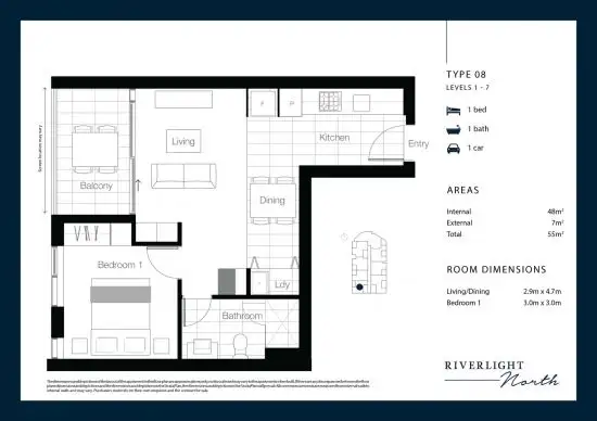 Floorplan of Homely apartment listing, 20808/320 Macarthur Avenue, Hamilton QLD 4007