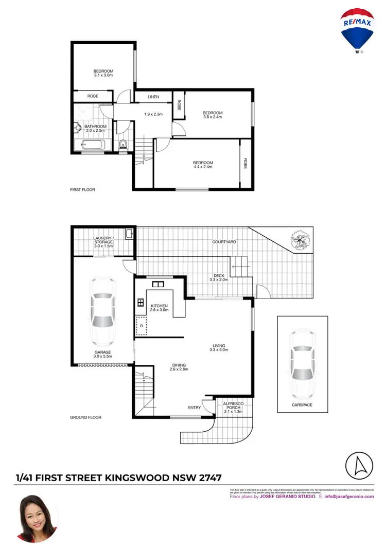 Floorplan of Homely townhouse listing, 1/41 FIRST STREET, Kingswood NSW 2747