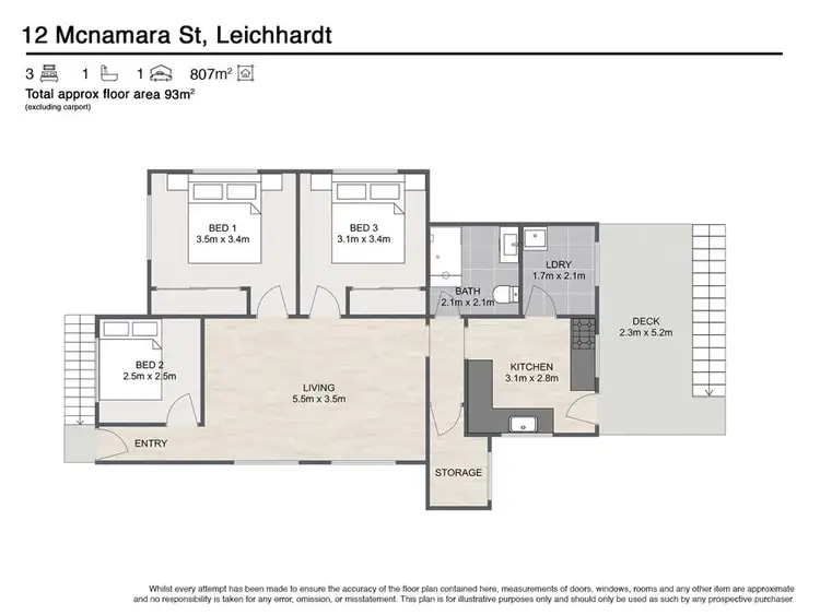 Floorplan of Homely house listing, 12 McNamara Street, Leichhardt QLD 4305