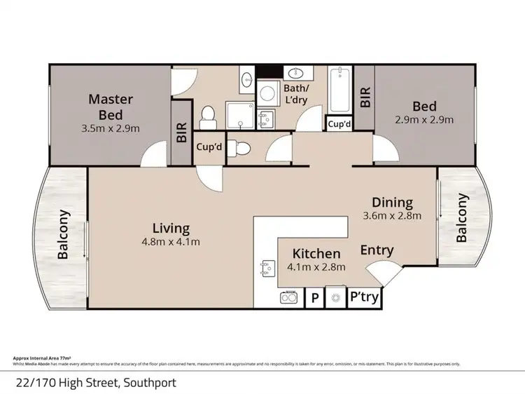 Floorplan of Homely unit listing, 22/170 High Street, Southport QLD 4215