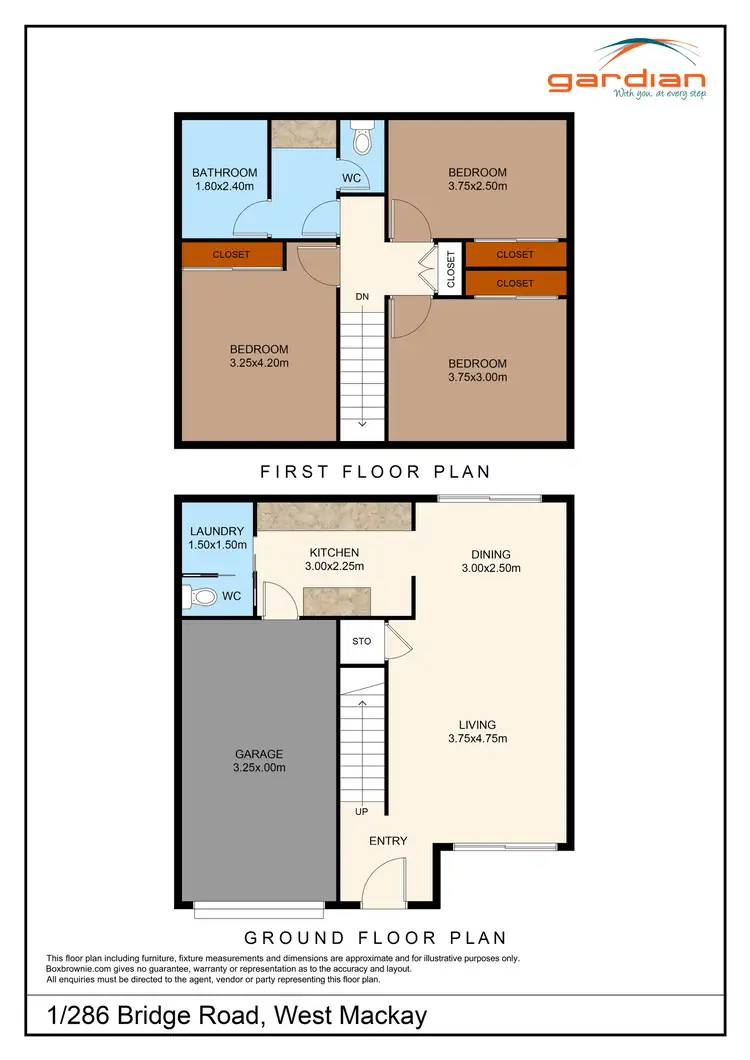 Floorplan of Homely unit listing, 1/286 Bridge Road, West Mackay QLD 4740