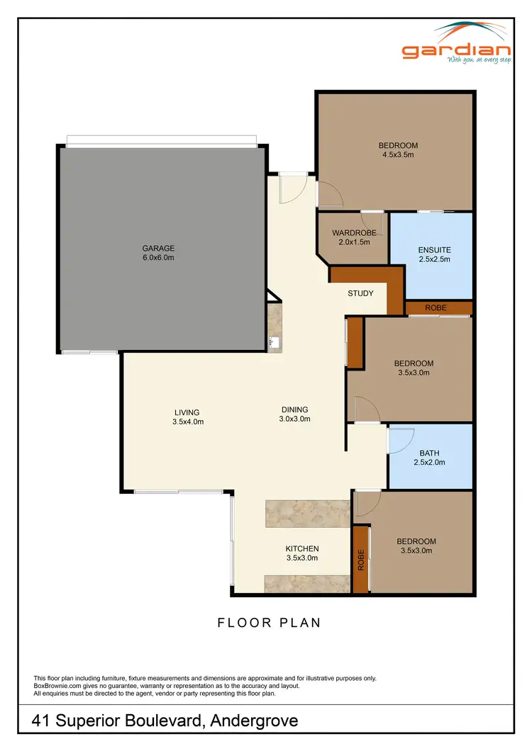 Floorplan of Homely house listing, 41 Superior Boulevard, Andergrove QLD 4740