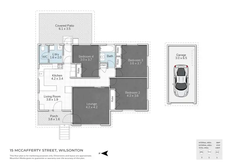 Floorplan of Homely house listing, 15 McCafferty Street, Wilsonton QLD 4350