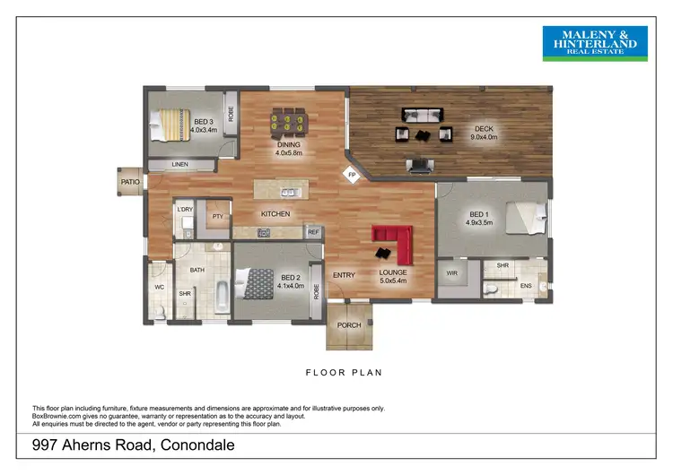 Floorplan of Homely rural property listing, 997 Aherns Road, Conondale QLD 4552