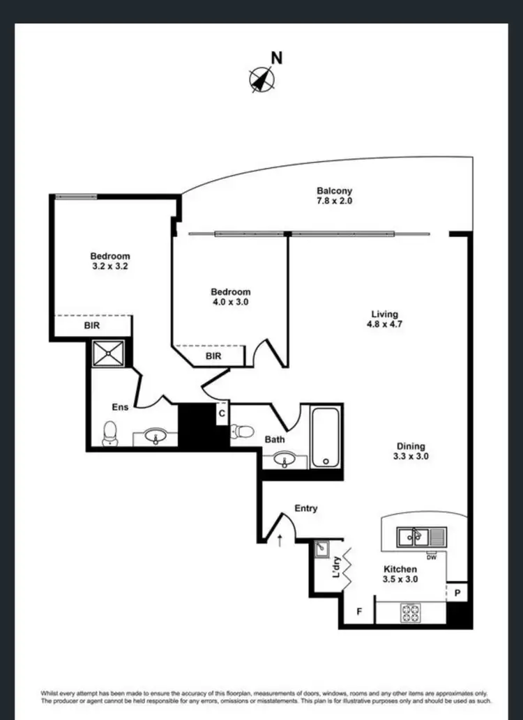 Floorplan of Homely apartment listing, 2203/222 Russell Street, Melbourne VIC 3000