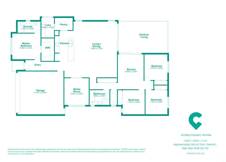 Floorplan of Homely house listing, 40 Sally Crescent, Nirimba QLD 4551