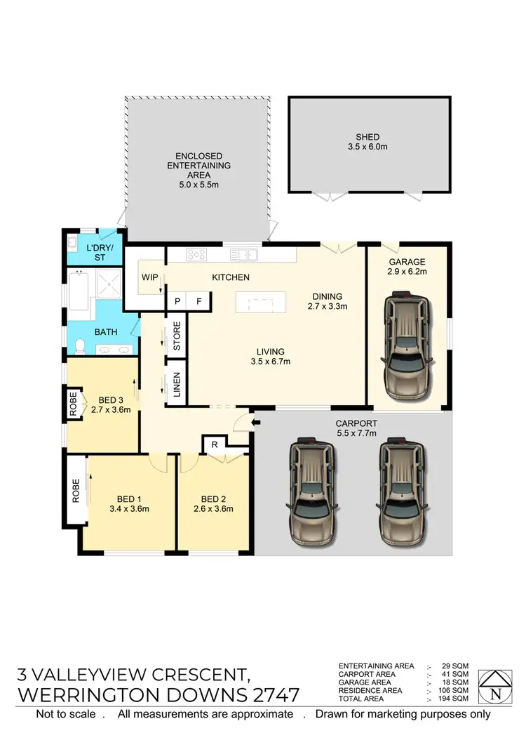 Floorplan of Homely house listing, 3 Valleyview Crescent, Werrington Downs NSW 2747