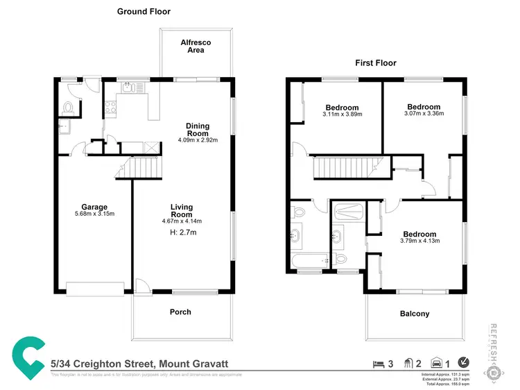 Floorplan of Homely townhouse listing, 5/34 Creighton St, Mount Gravatt QLD 4122