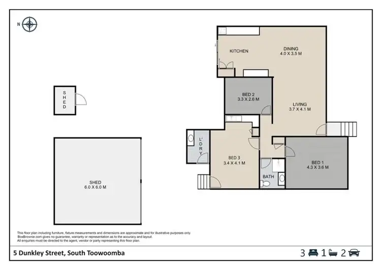 Floorplan of Homely house listing, 5 Dunkley Street, South Toowoomba QLD 4350