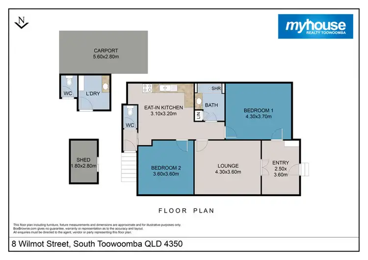 Floorplan of Homely house listing, 8 Wilmot Street, South Toowoomba QLD 4350
