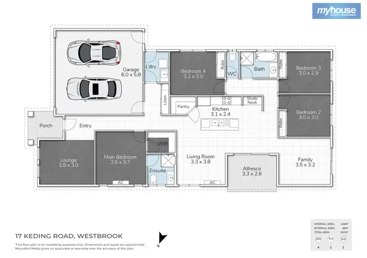 Floorplan of Homely house listing, 17 Keding Road, Westbrook QLD 4350