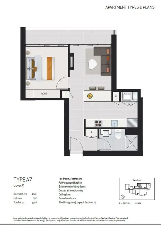 Floorplan of Homely apartment listing, 502/10 Trinity Street, Fortitude Valley QLD 4006