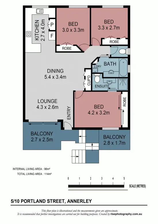 Floorplan of Homely unit listing, 5/10 Portland Street, Annerley QLD 4103
