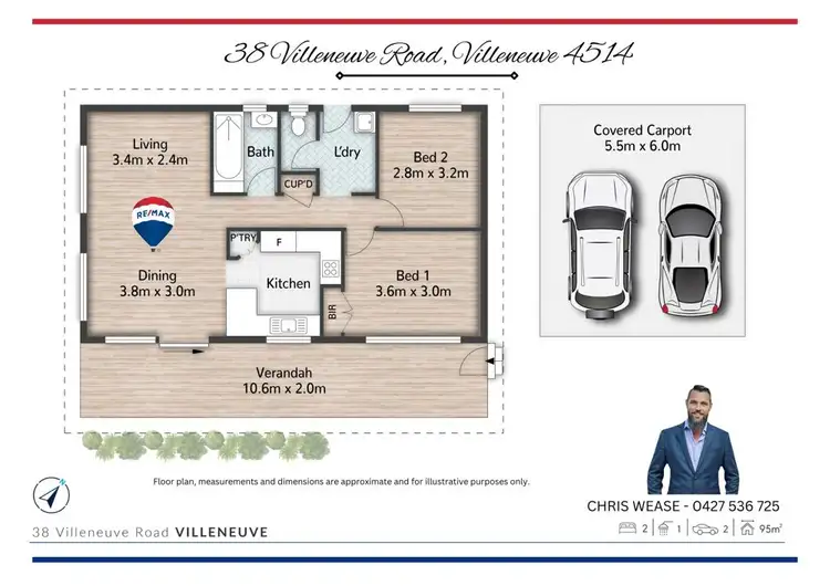 Floorplan of Homely house listing, 38 Villeneuve Road, Villeneuve QLD 4514