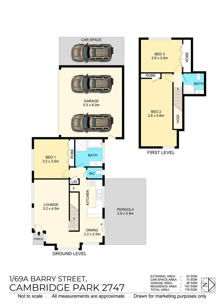 Floorplan of Homely house listing, 1/69A Barry Street, Cambridge Park NSW 2747